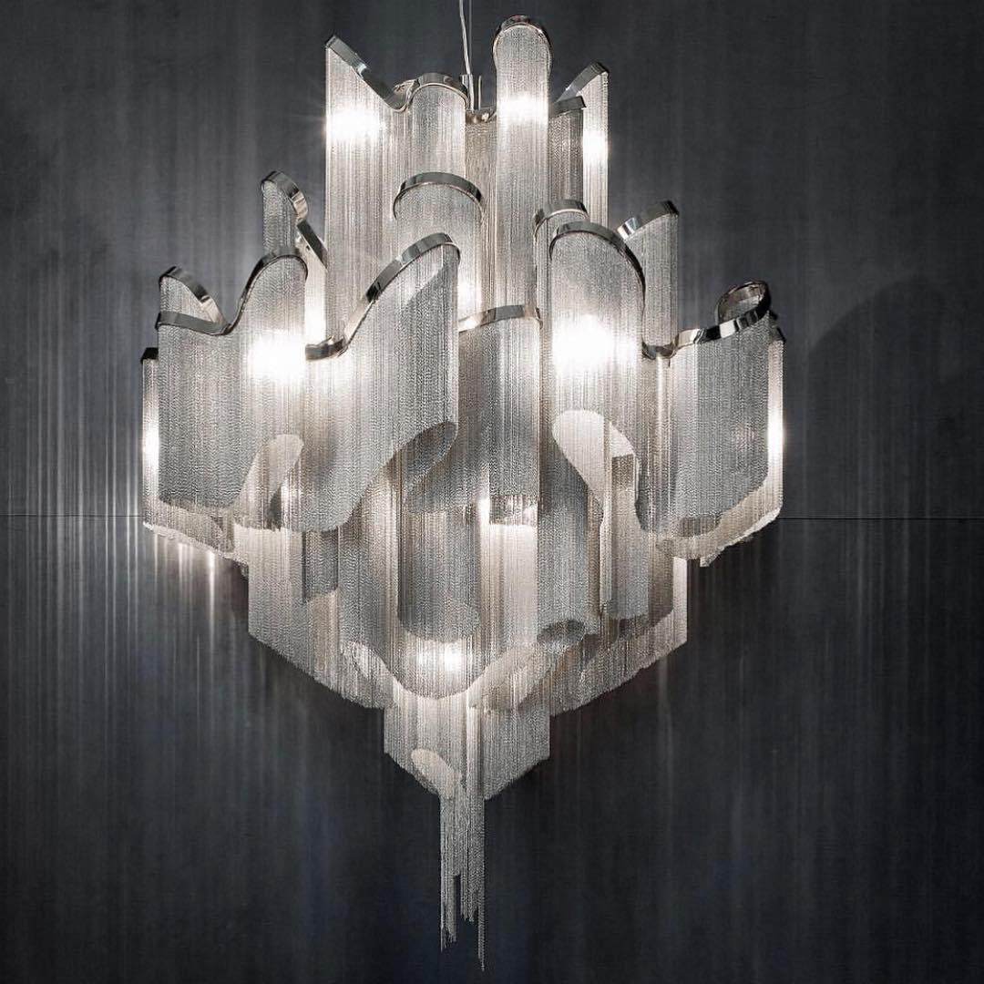 ALUMINUM TASSELS CHANDELIER