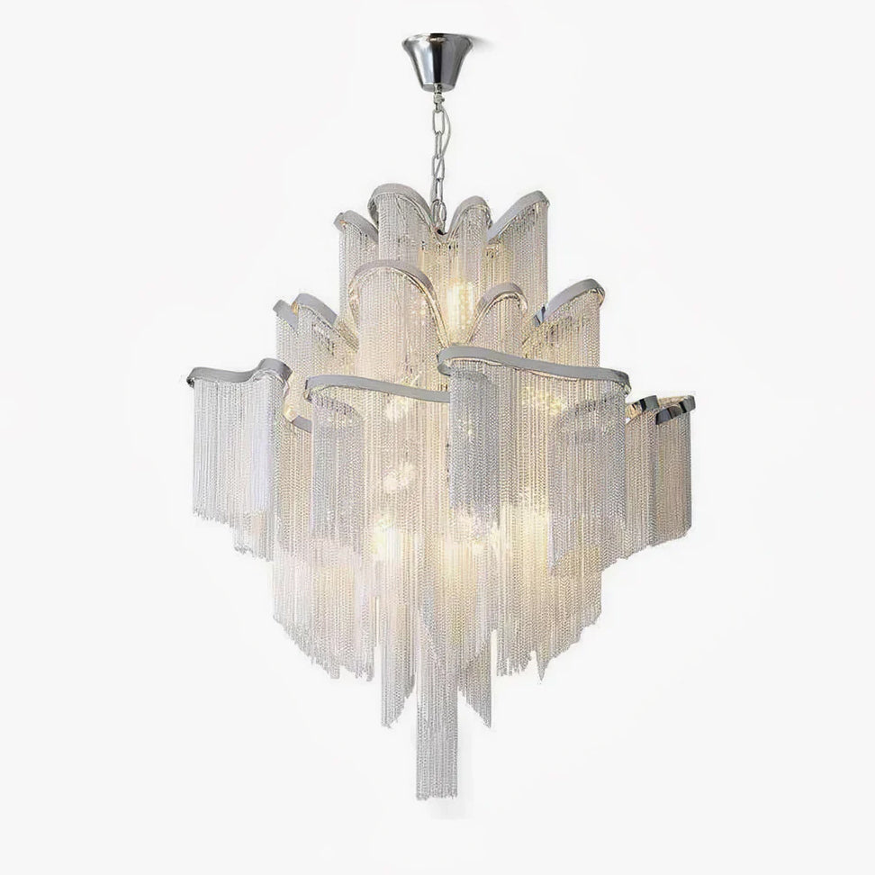 ALUMINUM TASSELS CHANDELIER