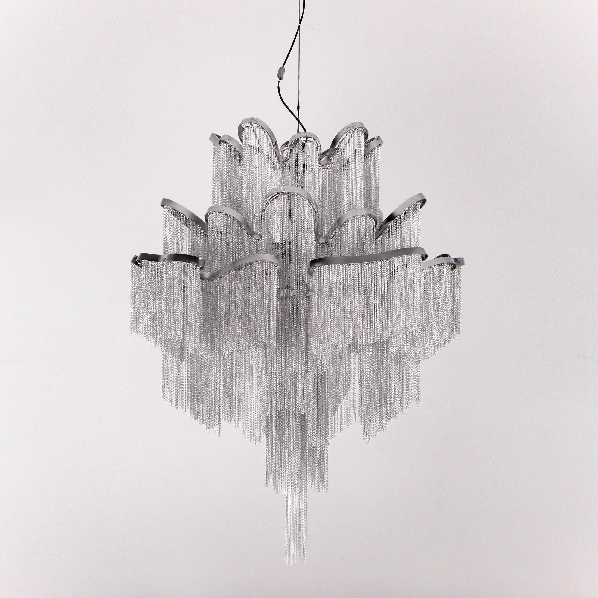 ALUMINUM TASSELS CHANDELIER