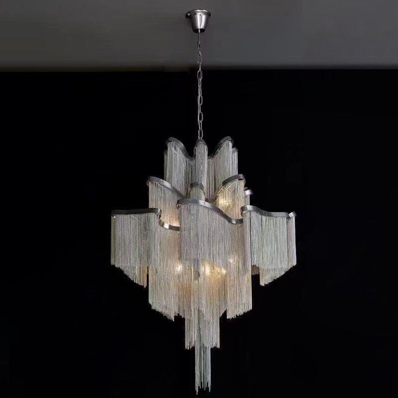 ALUMINUM TASSELS CHANDELIER