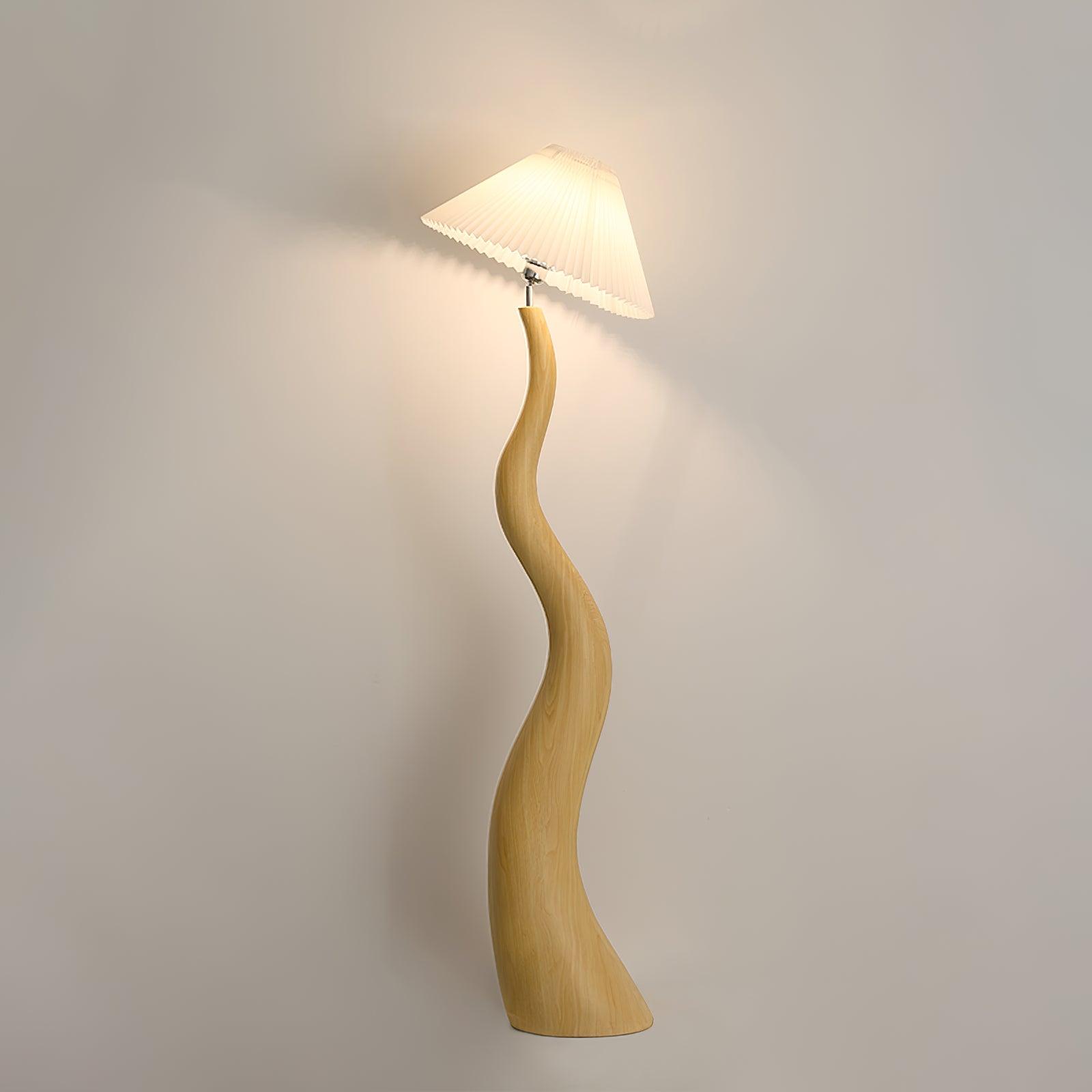 CURVED PLEATED FLOOR LIGHT