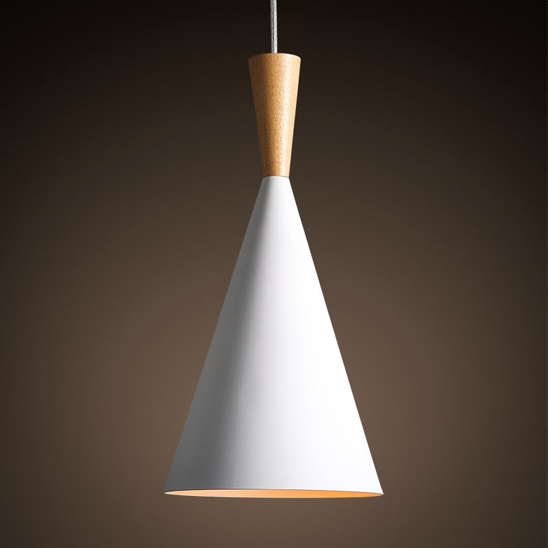 NORDIC ALUMINIUM AND WOOD PENDANT LIGHT