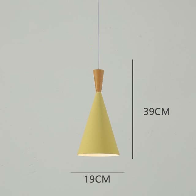 NORDIC ALUMINIUM AND WOOD PENDANT LIGHT - ALDAWHOMES