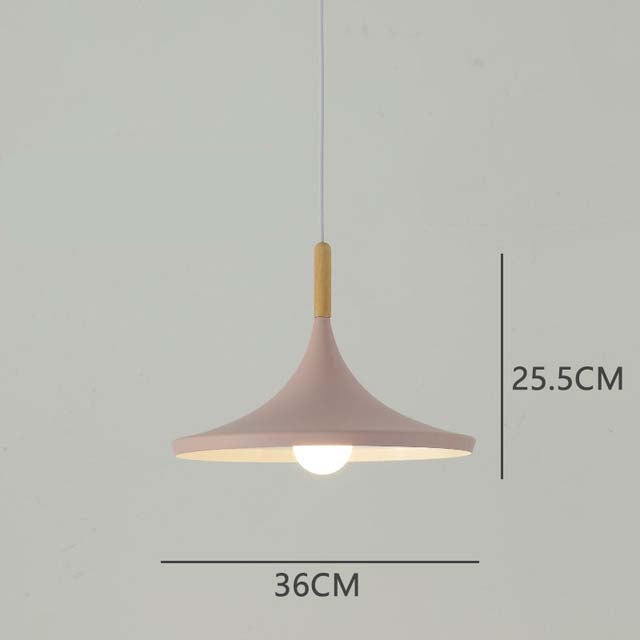 NORDIC ALUMINIUM AND WOOD PENDANT LIGHT