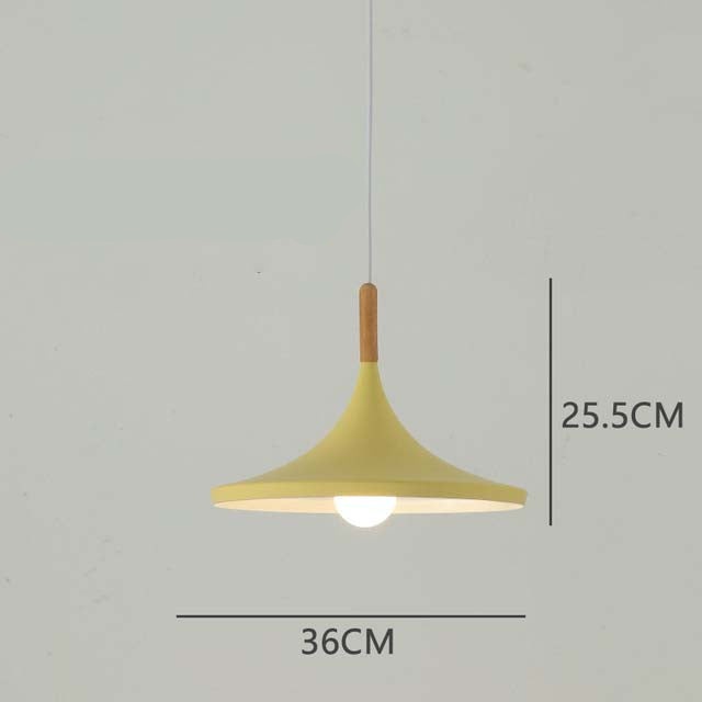 NORDIC ALUMINIUM AND WOOD PENDANT LIGHT - ALDAWHOMES