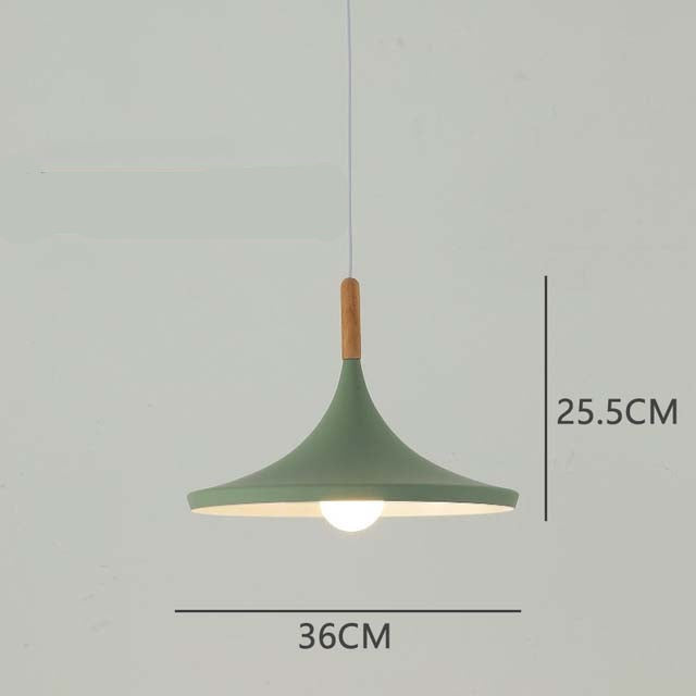 NORDIC ALUMINIUM AND WOOD PENDANT LIGHT - ALDAWHOMES