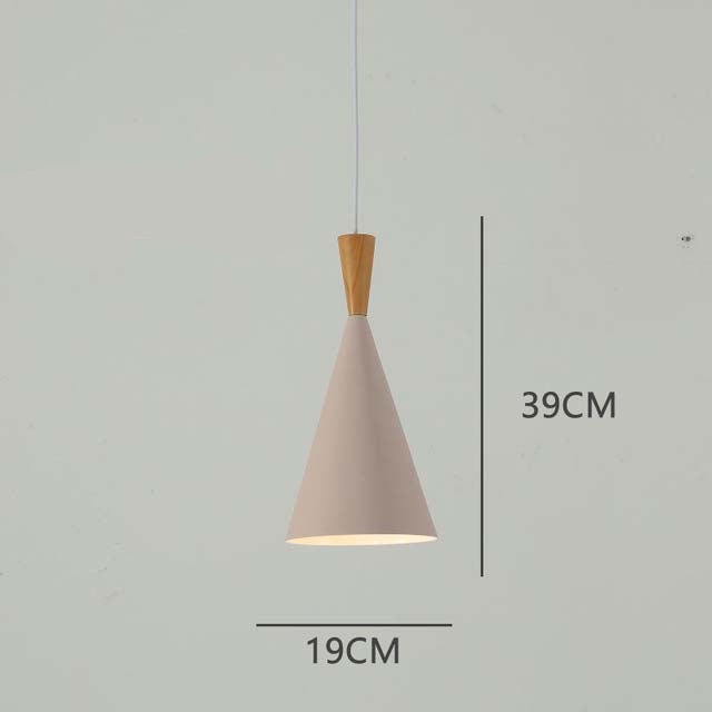 NORDIC ALUMINIUM AND WOOD PENDANT LIGHT - ALDAWHOMES