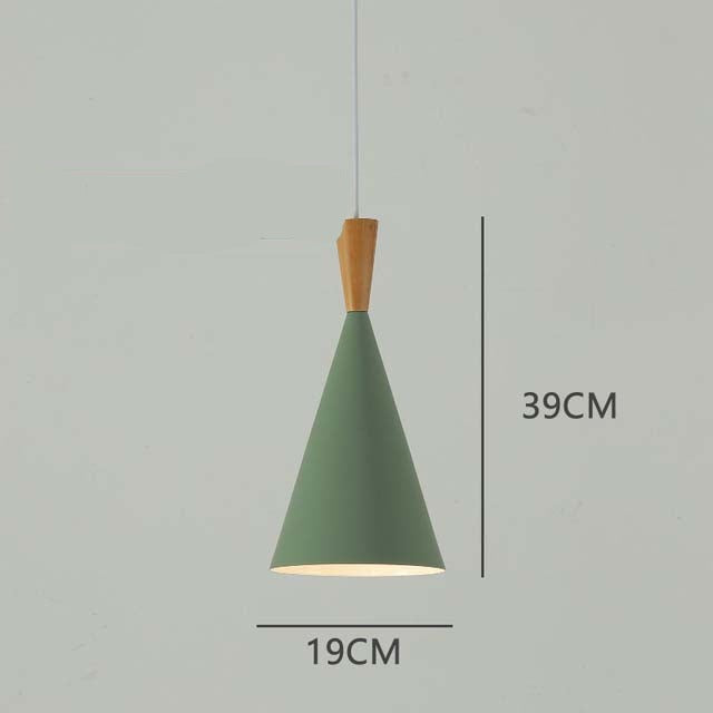 NORDIC ALUMINIUM AND WOOD PENDANT LIGHT - ALDAWHOMES