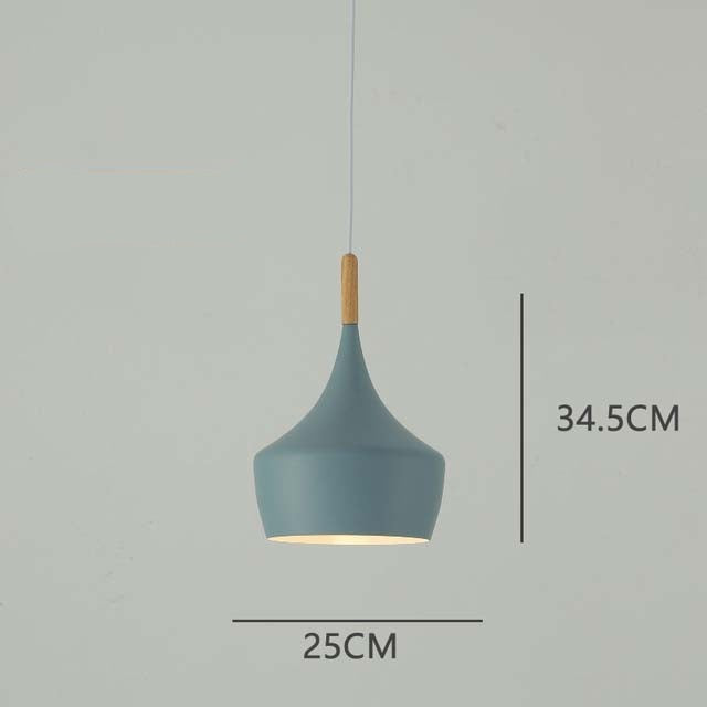 NORDIC ALUMINIUM AND WOOD PENDANT LIGHT - ALDAWHOMES