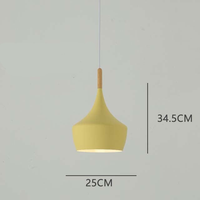 NORDIC ALUMINIUM AND WOOD PENDANT LIGHT - ALDAWHOMES