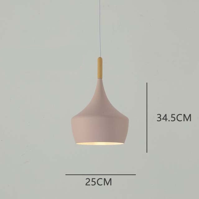 NORDIC ALUMINIUM AND WOOD PENDANT LIGHT - ALDAWHOMES