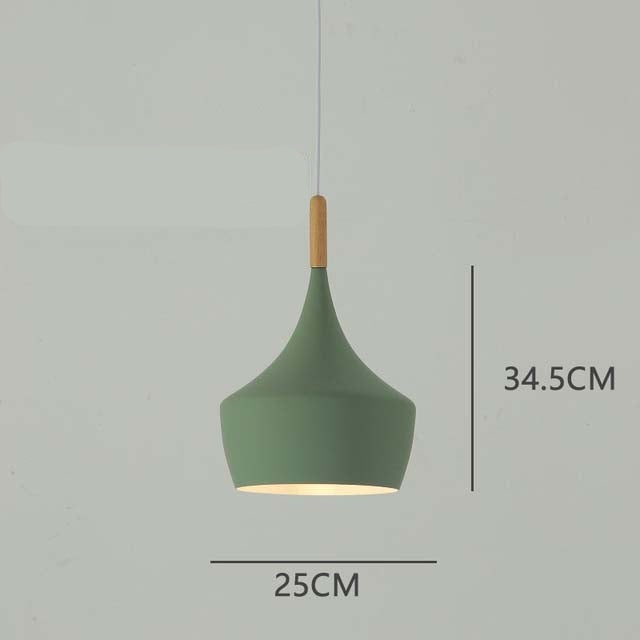 NORDIC ALUMINIUM AND WOOD PENDANT LIGHT