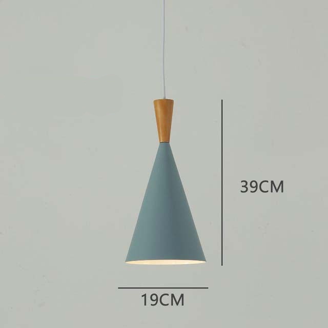 NORDIC ALUMINIUM AND WOOD PENDANT LIGHT - ALDAWHOMES