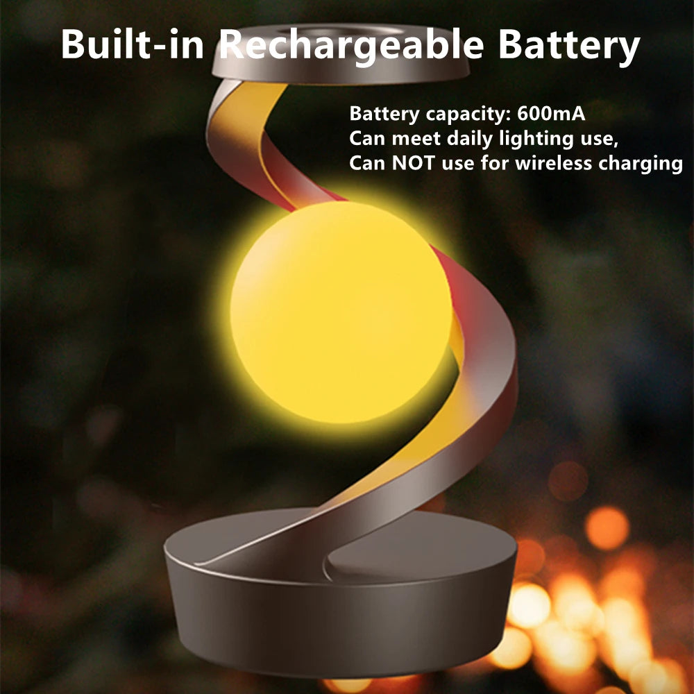 ROTATING MOON TABLE LIGHT ( WITH WIRELESS CHARGER )