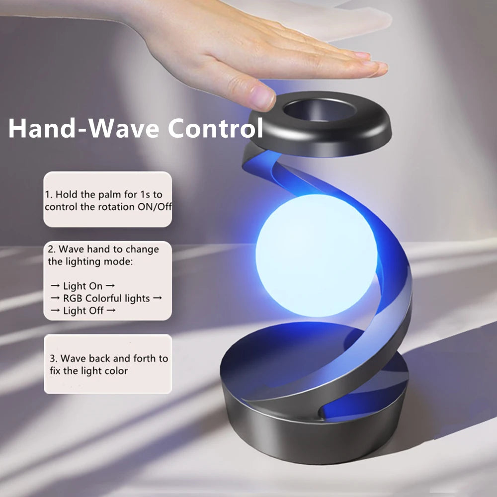 ROTATING MOON TABLE LIGHT ( WITH WIRELESS CHARGER )