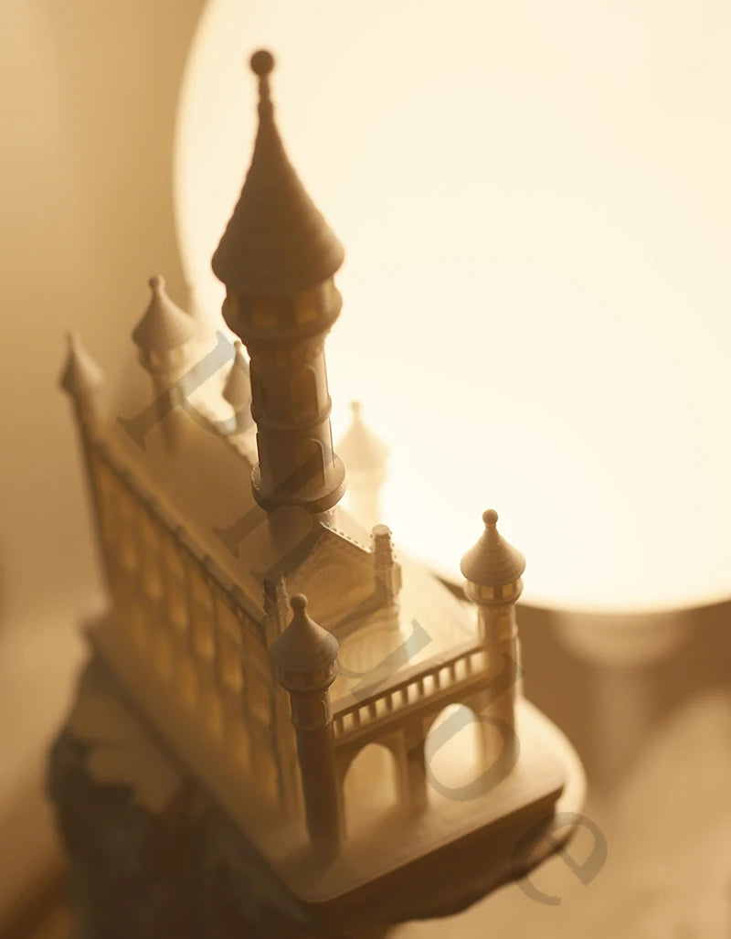 MOONLIT CASTLE PLASTER TABLE LIGHT