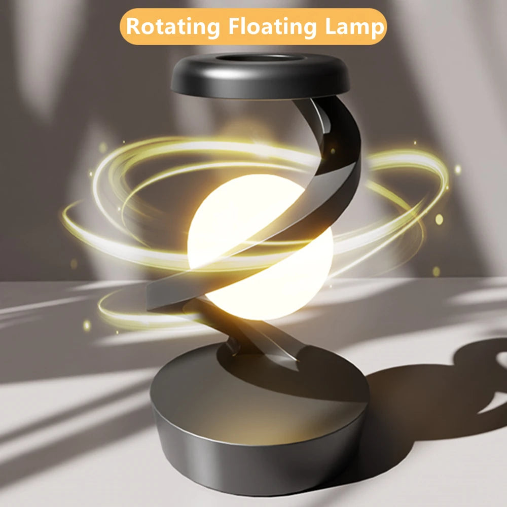 ROTATING MOON TABLE LIGHT ( WITH WIRELESS CHARGER )