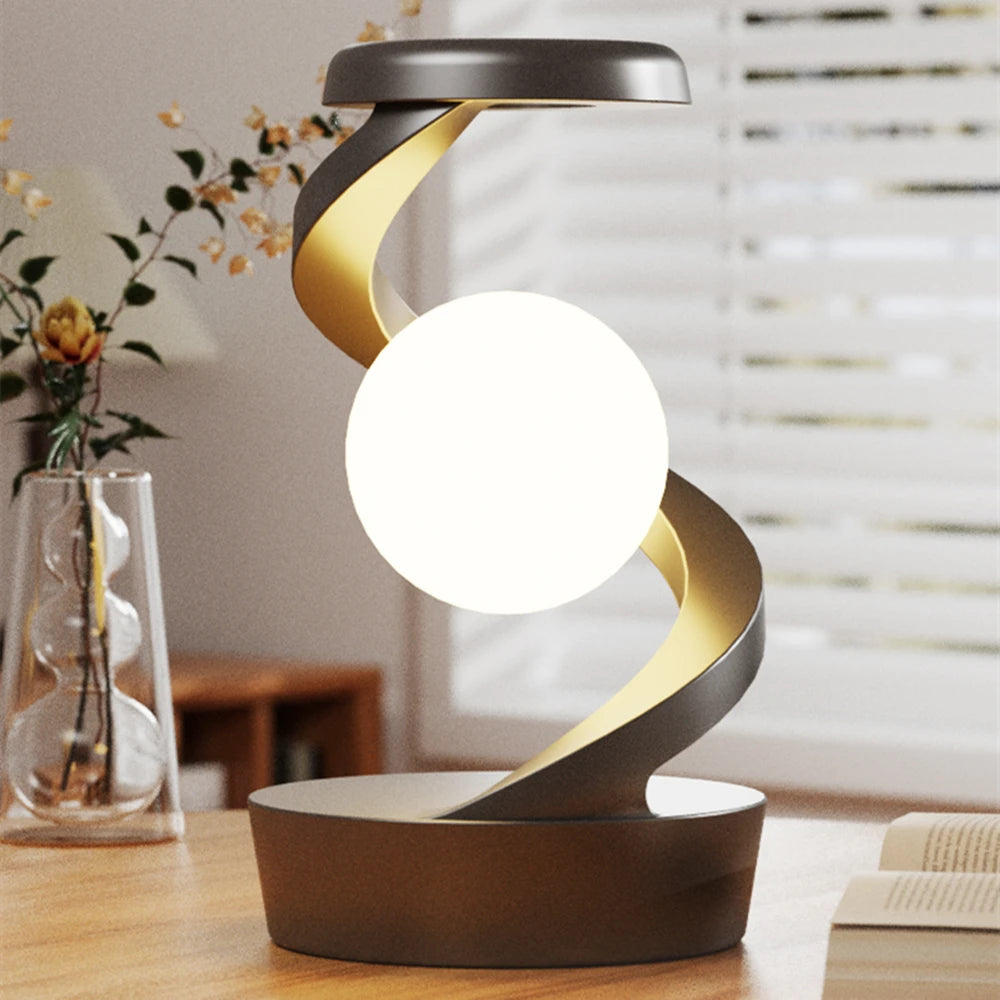 ROTATING MOON TABLE LIGHT ( WITH WIRELESS CHARGER )