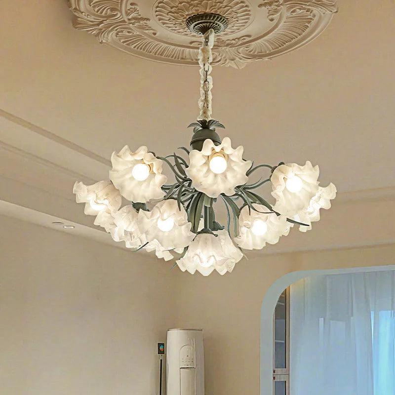 FRENCH RUSTIC FLOWER CHANDELIER