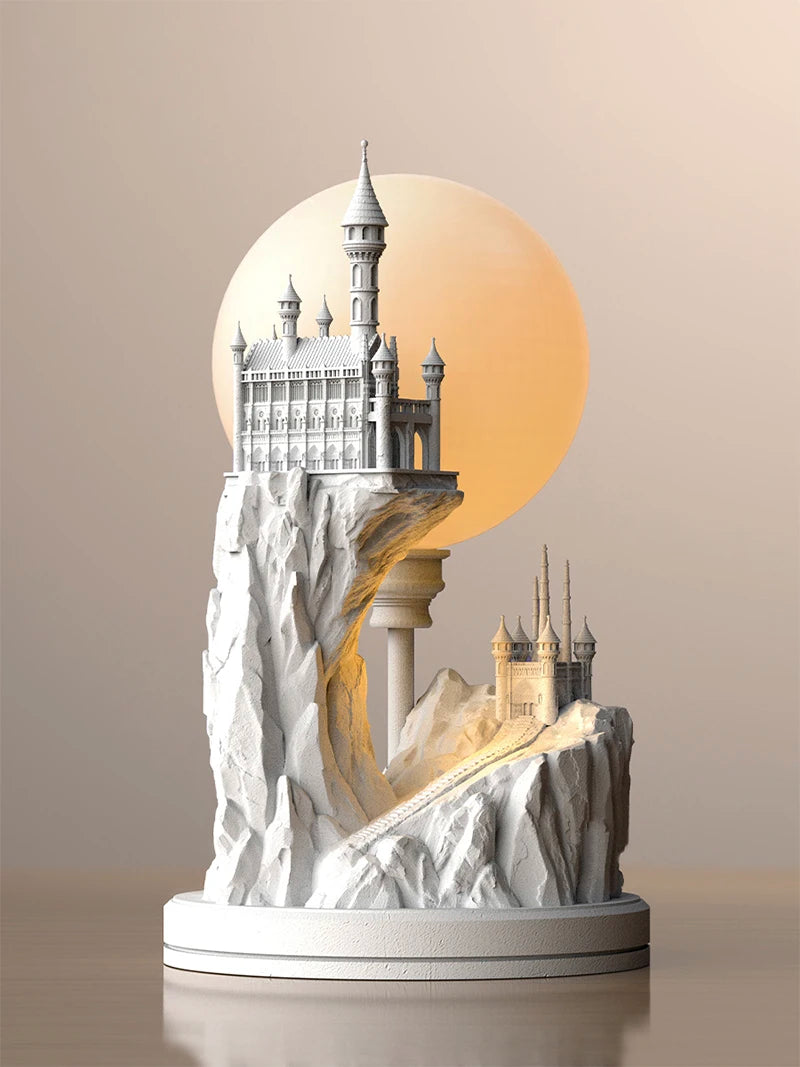 MOONLIT CASTLE PLASTER TABLE LIGHT