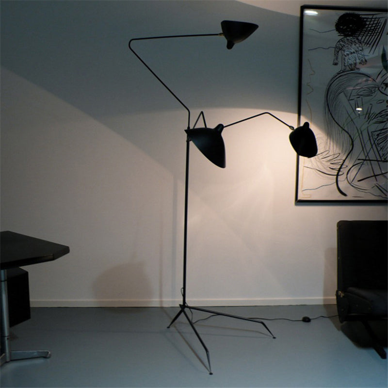 SERGE MOUILLE 3-ARM FLOOR LIGHT