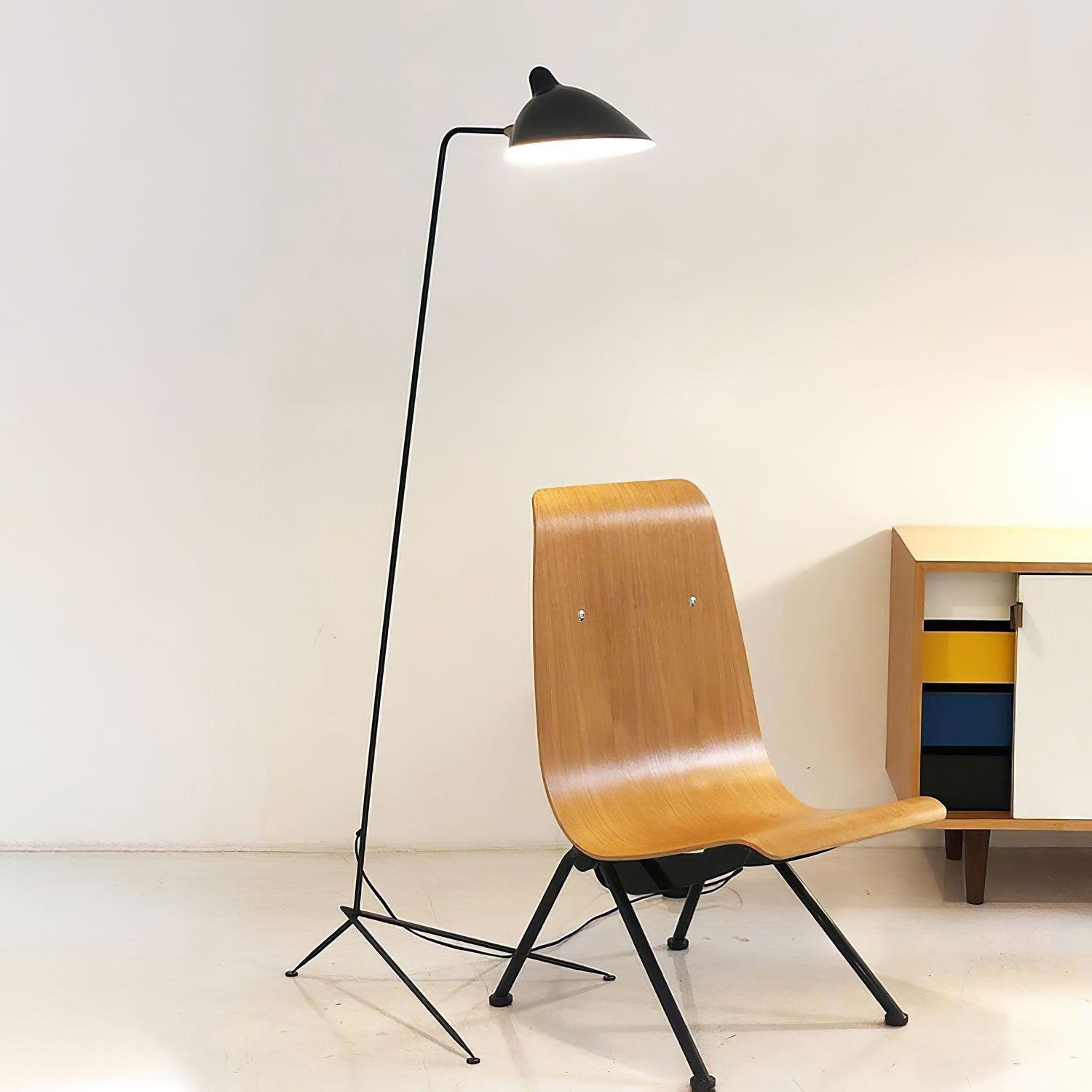 SERGE MOUILLE 3-ARM FLOOR LIGHT