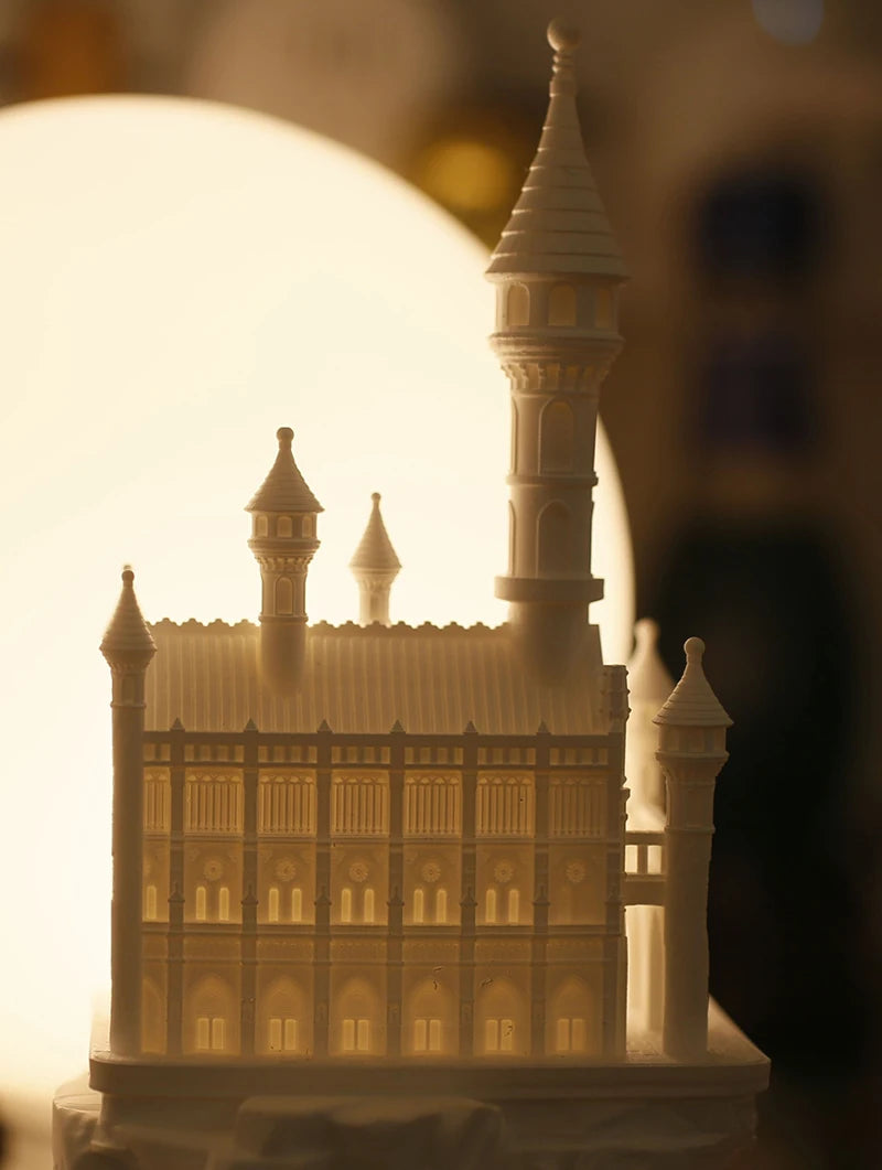 MOONLIT CASTLE PLASTER TABLE LIGHT