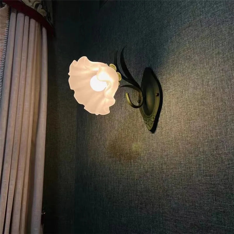 FRENCH RUSTIC FLOWER WALL LIGHT