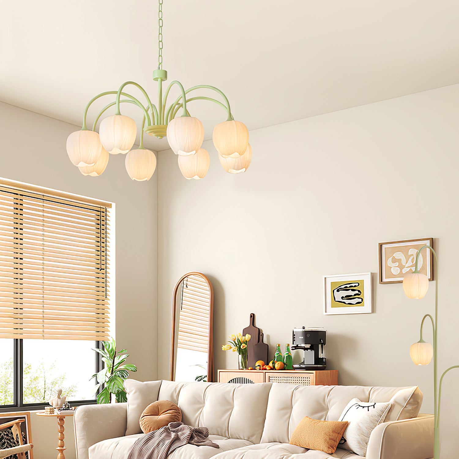 TULIP MATCHA CHANDELIER