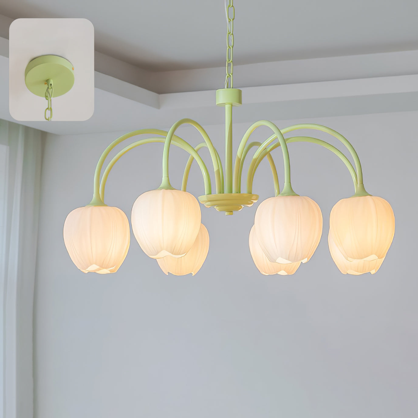 TULIP MATCHA CHANDELIER