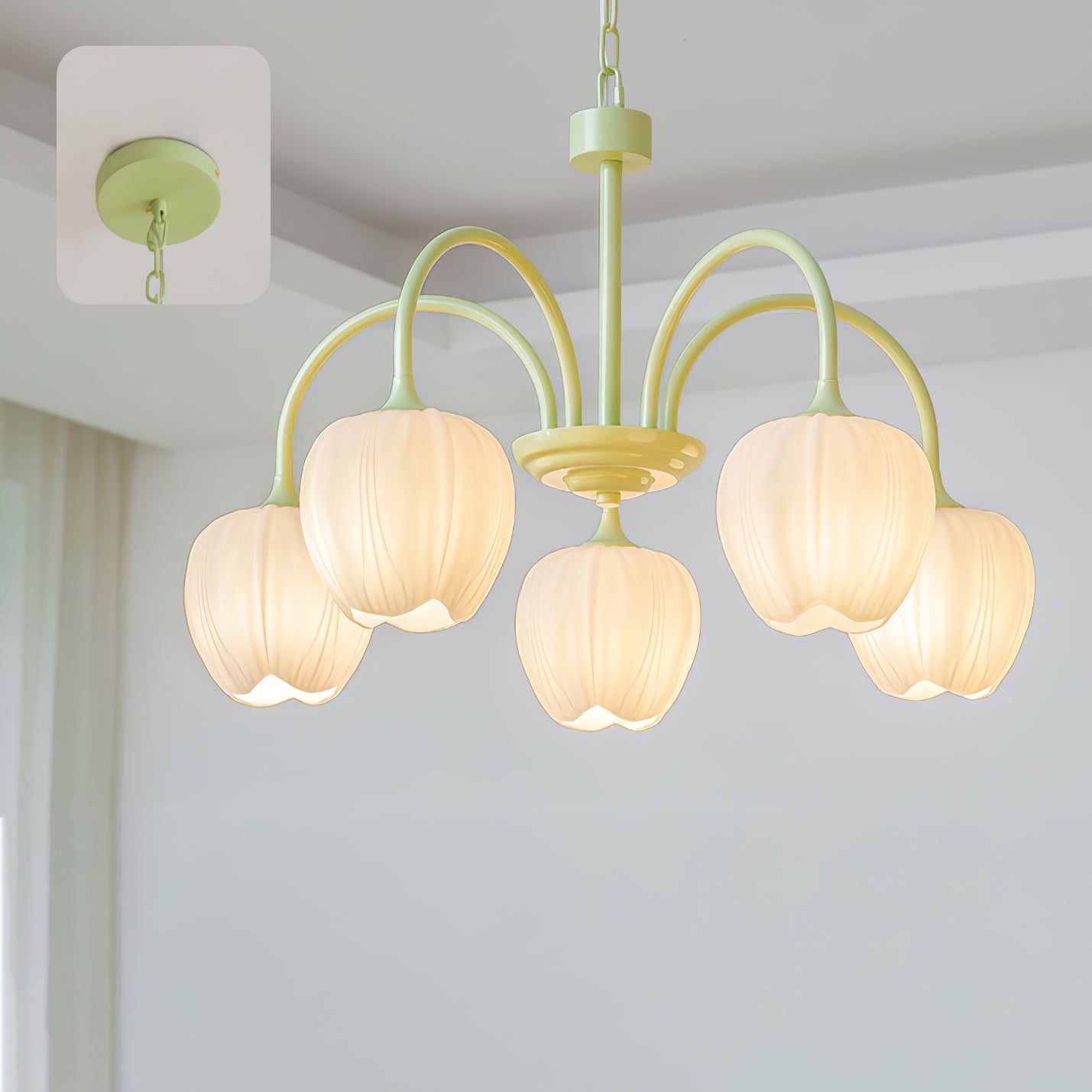 TULIP MATCHA CHANDELIER