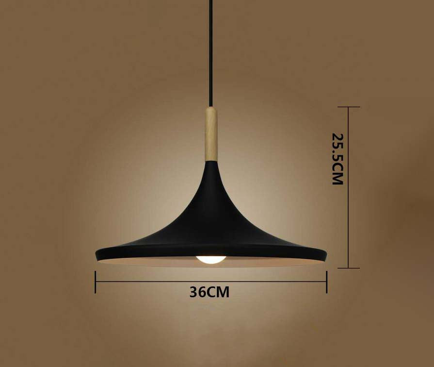 NORDIC ALUMINIUM AND WOOD PENDANT LIGHT