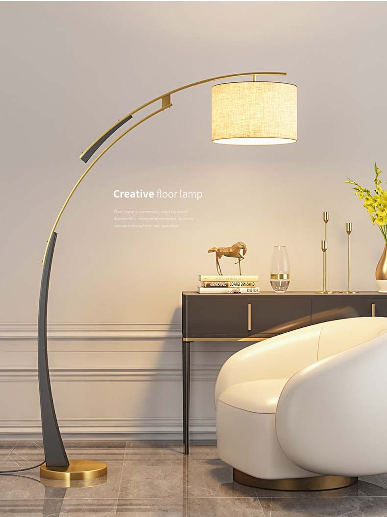 LOOM CURVED FLOOR LAMP - ALDAWHOMES