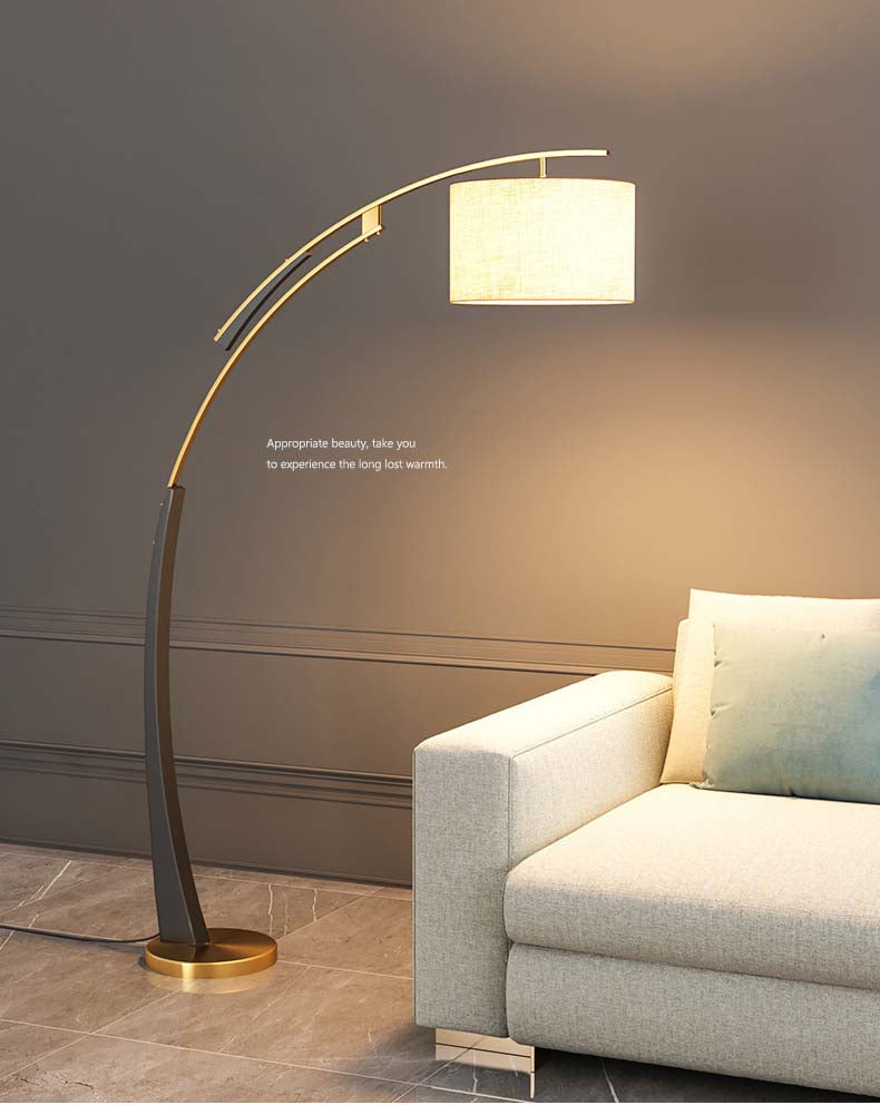 LOOM CURVED FLOOR LAMP - ALDAWHOMES