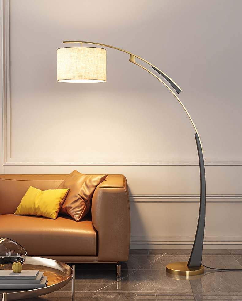 LOOM CURVED FLOOR LAMP - ALDAWHOMES