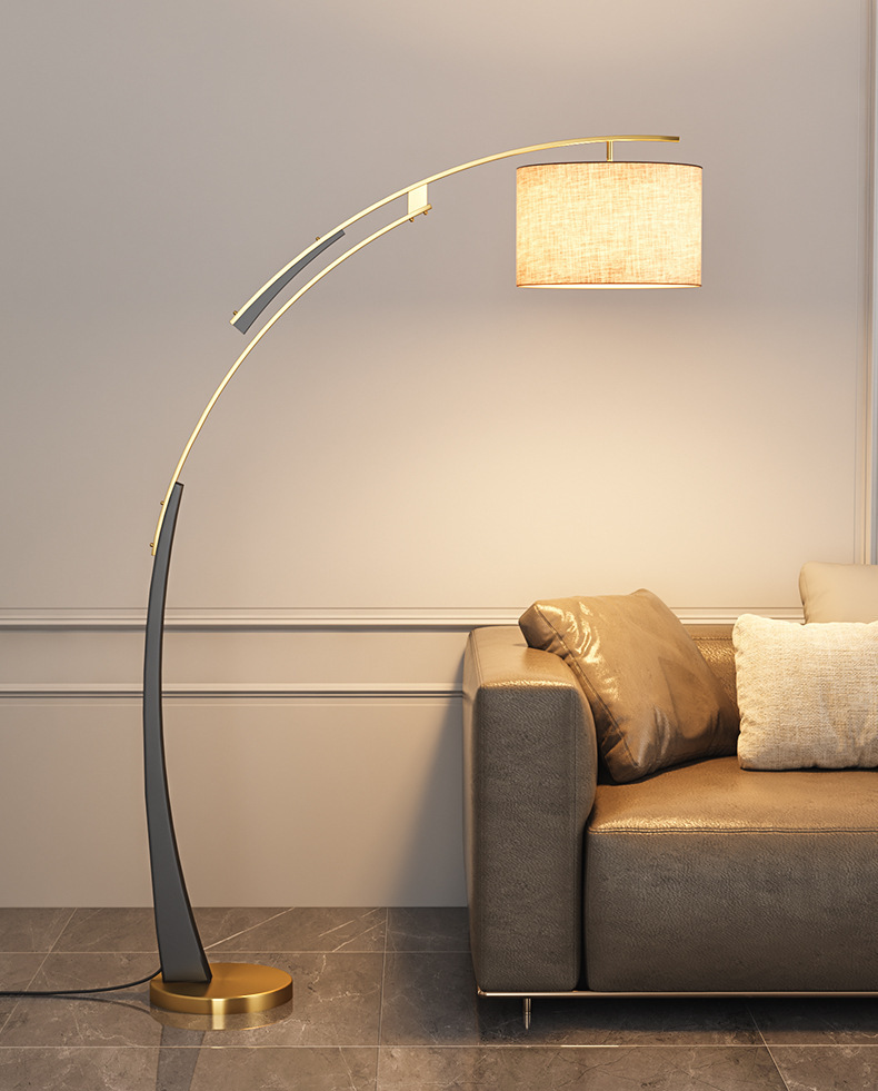 LOOM CURVED FLOOR LAMP - ALDAWHOMES