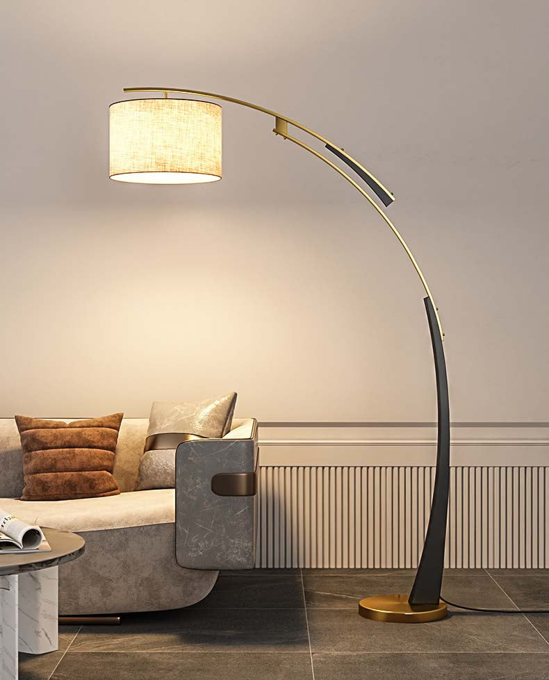 LOOM CURVED FLOOR LAMP - ALDAWHOMES