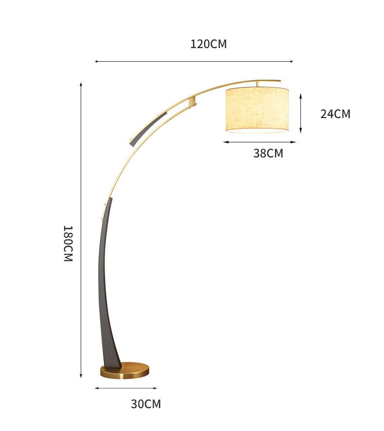 LOOM CURVED FLOOR LAMP - ALDAWHOMES