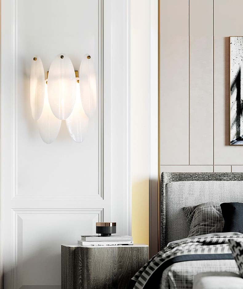 WHITE LEAF WALL LIGHT - ALDAWHOMES