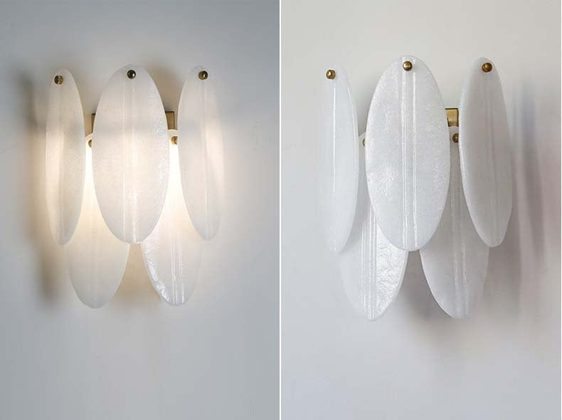 WHITE LEAF WALL LIGHT - ALDAWHOMES