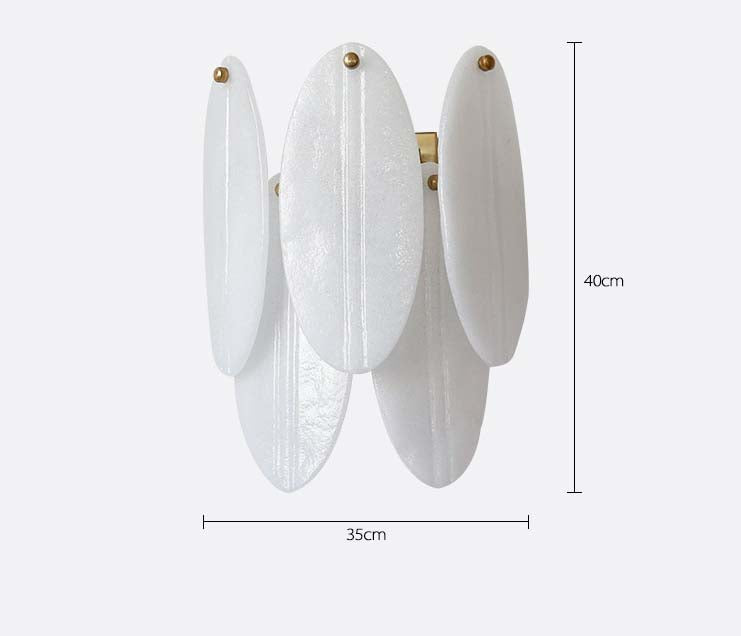 WHITE LEAF WALL LIGHT - ALDAWHOMES