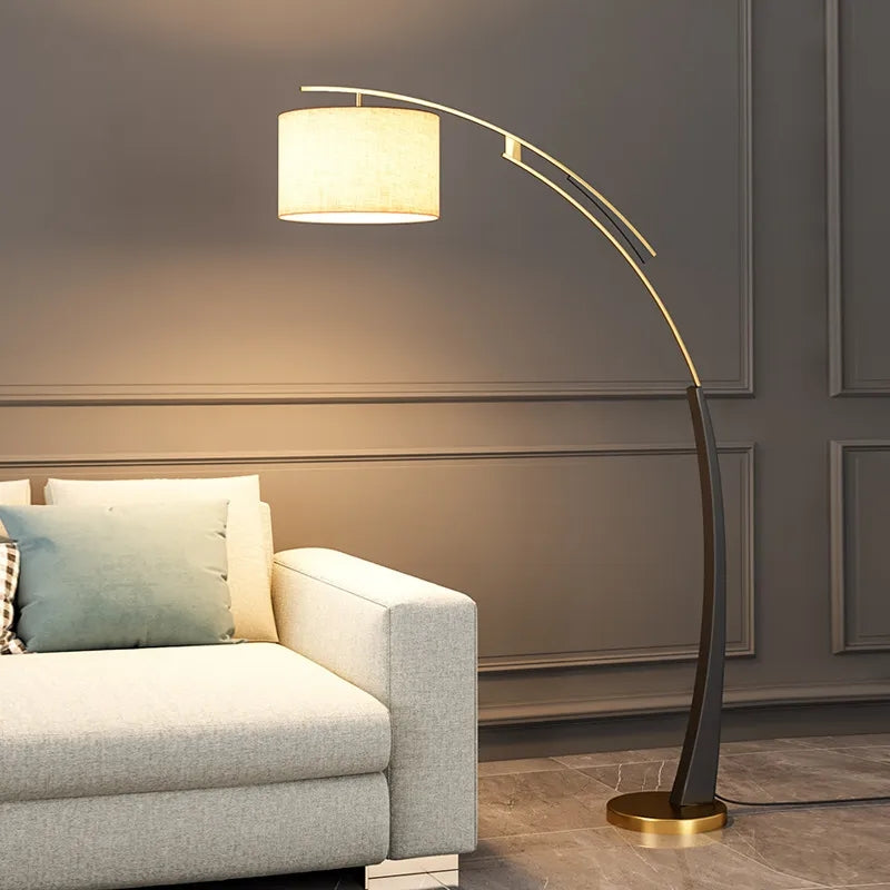 LOOM CURVED FLOOR LAMP - ALDAWHOMES