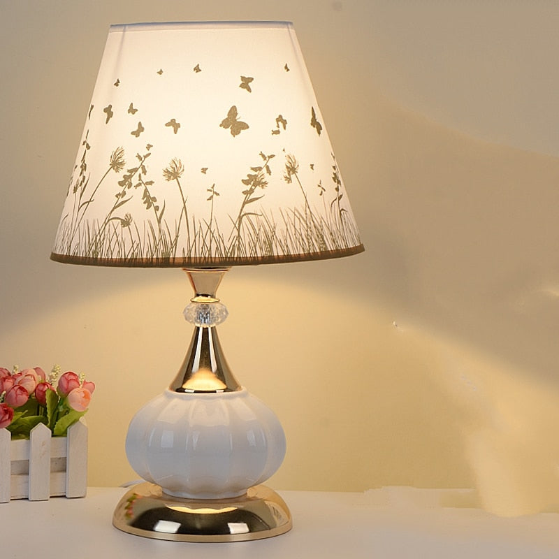 glass bedside lamps 
