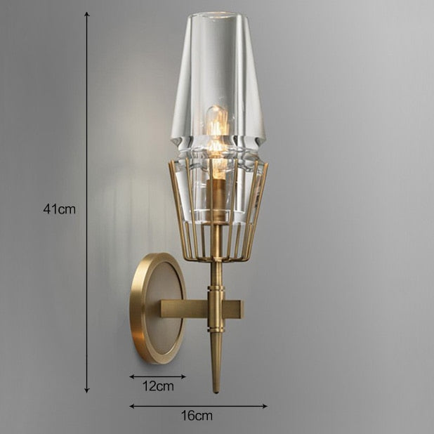 SUZETTE WALL LIGHT - GLASS WALL LIGHTS