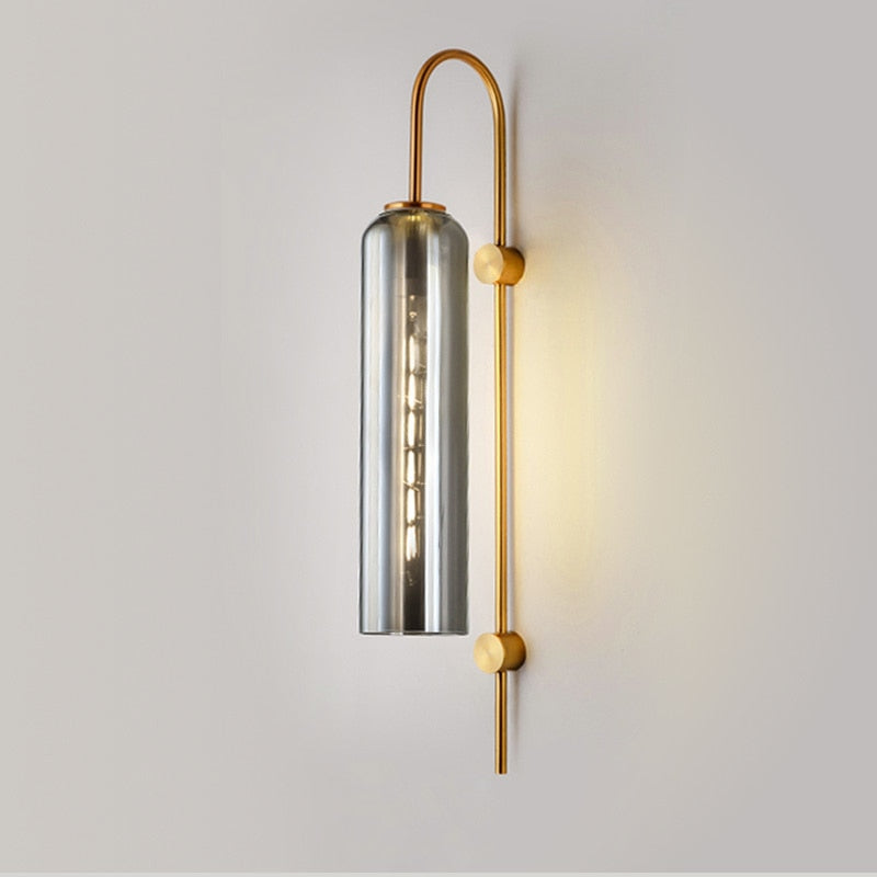 MINIMALIST GLASS TUBE WALL LIGHT - glass wall light