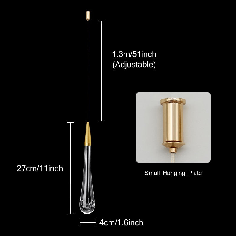 GOLDEN RAIN DROP PENDANT LIGHT - ALDAWHOMES